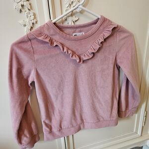 Girls Epic Threads Pink Long Sleeve Top with Ruffle in size 6x